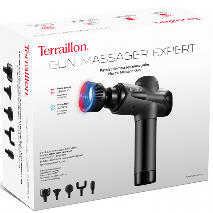 Terraillon - Terraillon Massagepistol Expert Heat&Cold 4st tillbehr + 1st varm/kall