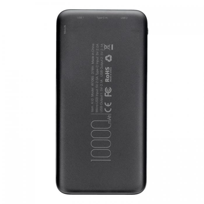 Veger - VEGER powerbank 10 000 mAh 2A A10 (W1065) black