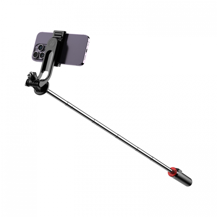 A-One Brand - Selfiestick Teleskopstativ 1.3m Med Mobilhllare - Svart