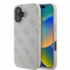 Guess - Guess iPhone 16 Mobilskal 4G Metal Gold Logo - Rosa