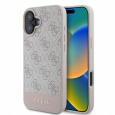 Guess - Guess iPhone 16 Mobilskal 4G Bottom Stripe - Rosa