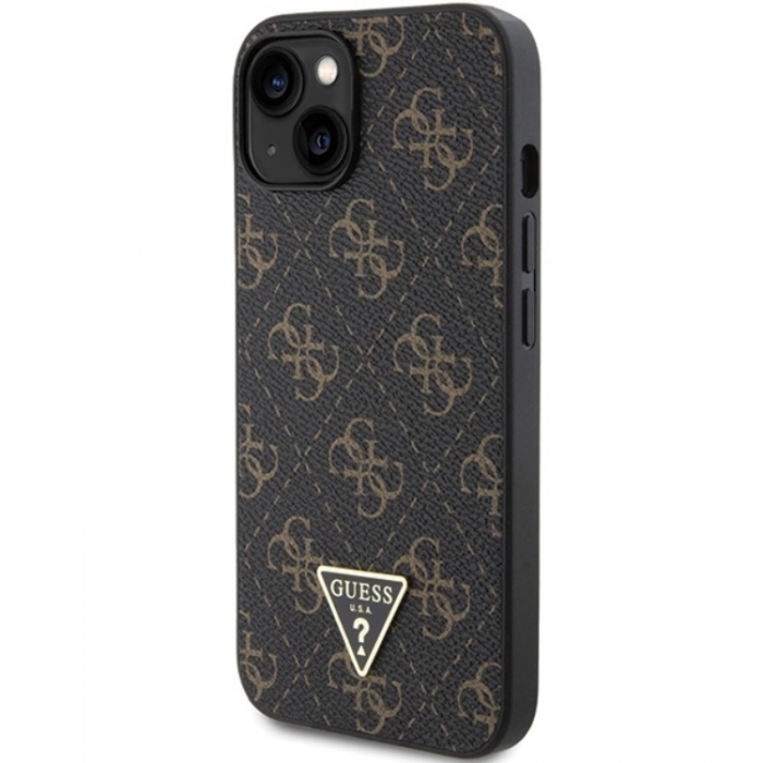 Guess - Guess iPhone 15/14 Plus Mobilskal Triangle Metall Logo - Svart