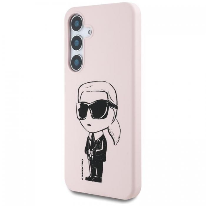 KARL LAGERFELD - Karl Lagerfeld Galaxy S25 Ultra Mobilskal MagSafe Silikon Graffiti Ikonik - Rosa