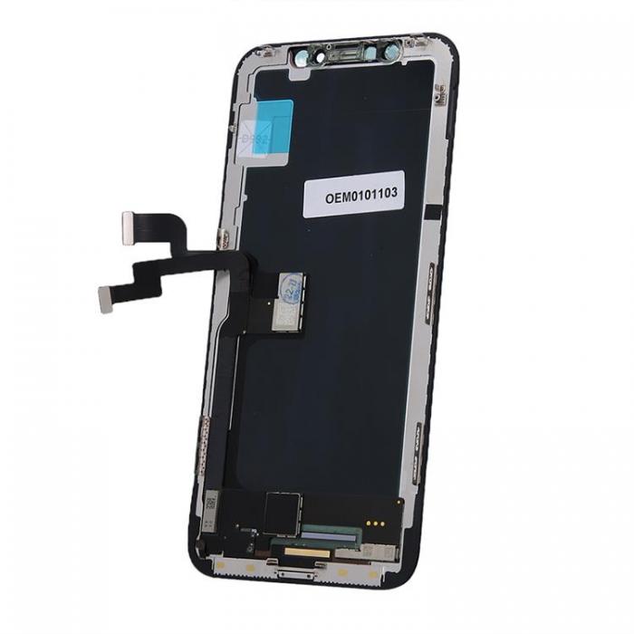 A-One Brand - iPhone X LCD Skrm med Pekskrm Service Pack ZY - Svart