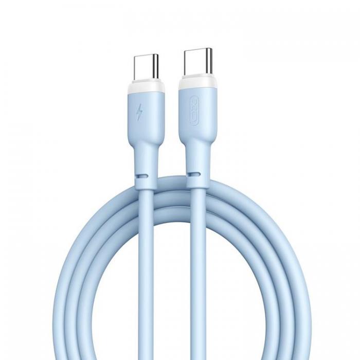 XO - XO USB-C Till USB-C 60W 1m Kabel PD NB208B - Bl