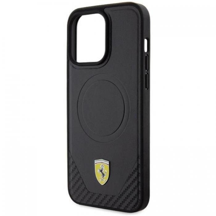 Ferrari - Ferrari iPhone 15 Pro Max Mobilskal Magsafe Carbon Metal Logo