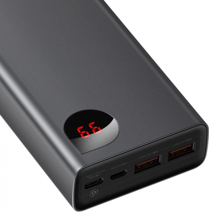 BASEUS - Baseus Powerbank 20000mAh 65W Adaman QC 4.0 - Svart