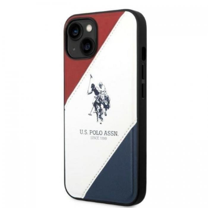 US Polo - US Polo iPhone 14 Plus Skal Tricolor Embossed - Vit