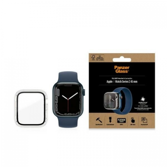 PanzerGlass - PanzerGlass Apple Watch 7/8 45mm Skal - Transparent