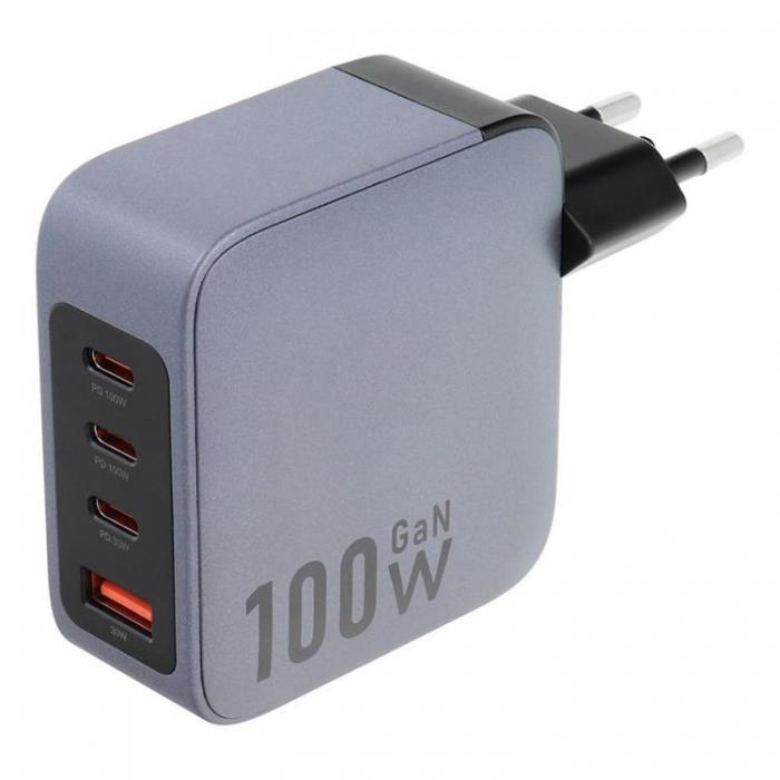 Forcell - Forcell F-Energy GaN Vggladdare 100W 3xUSB-C 1xUSB-A - Gr