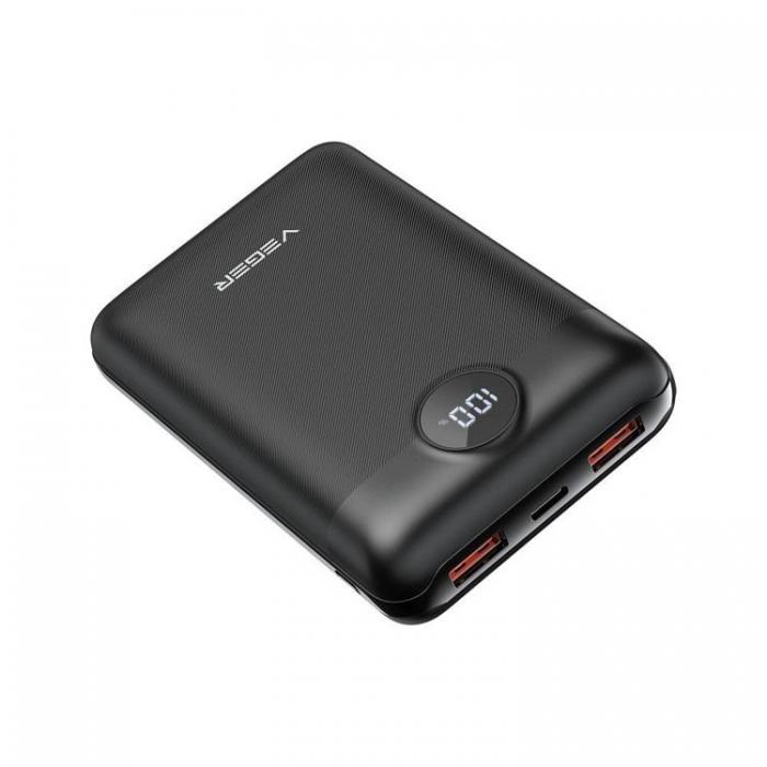 Veger - VEGER Powerbank 20000 mAh PD QC 3.0 2A 22.5W S20 - Svart