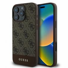 Guess - Guess iPhone 16 Pro Mobilskal 4G Bottom Stripe - Brun