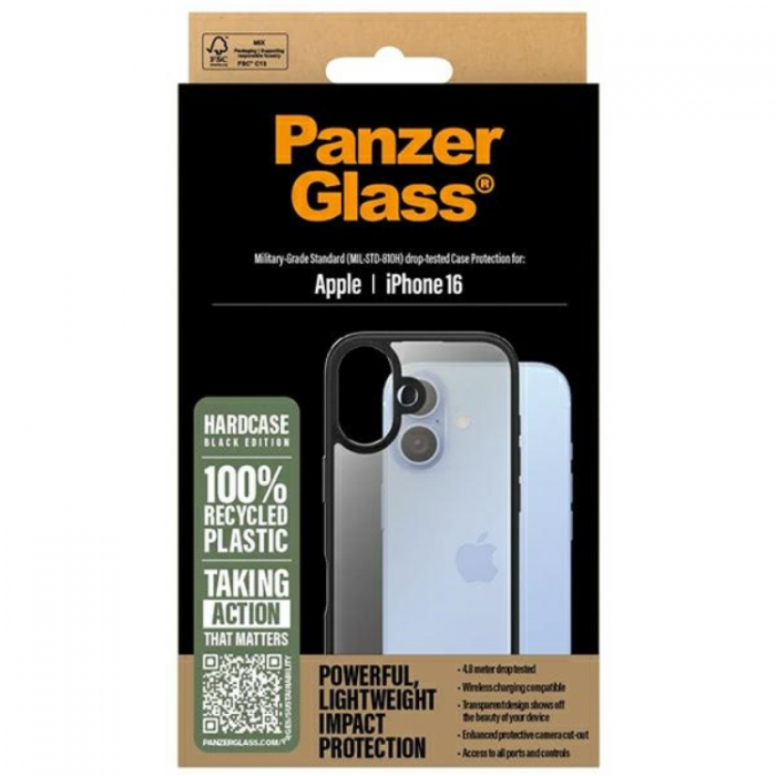 PanzerGlass - PanzerGlass iPhone 16 Mobilskal Hard - Svart