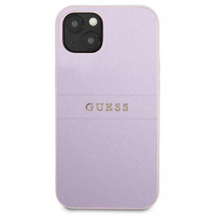 Guess - Guess iPhone 13 mini Skal Saffiano Hot Stamp & Metal Logo - Lila