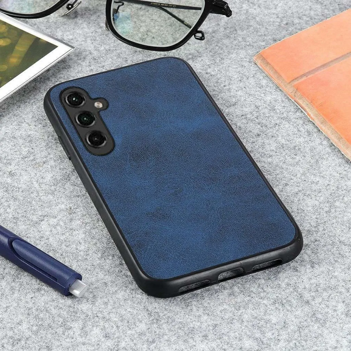 Taltech - Galaxy A14 5G/4G Mobilskal Cowhide Texture - Bl