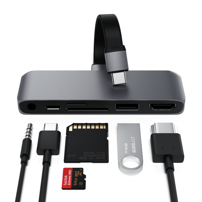 Satechi - Satechi USB-C Mobile Pro Hub SD