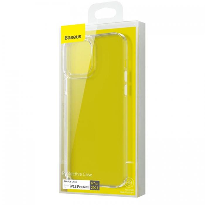 BASEUS - Baseus Simple Gel Skal iPhone 13 Pro Max - Transparent