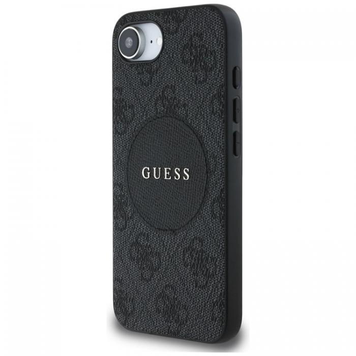 Guess - Guess iPhone 16e Mobilskal MagSafe 4G Circle Classic Logo - Svart