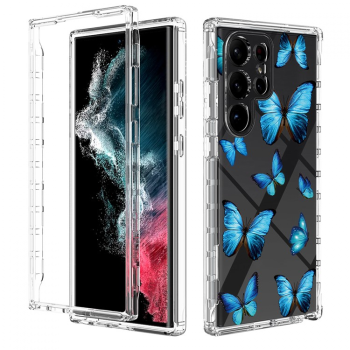 A-One Brand - Galaxy S23 Ultra Skal Pattern Printing - Bl Butterfly