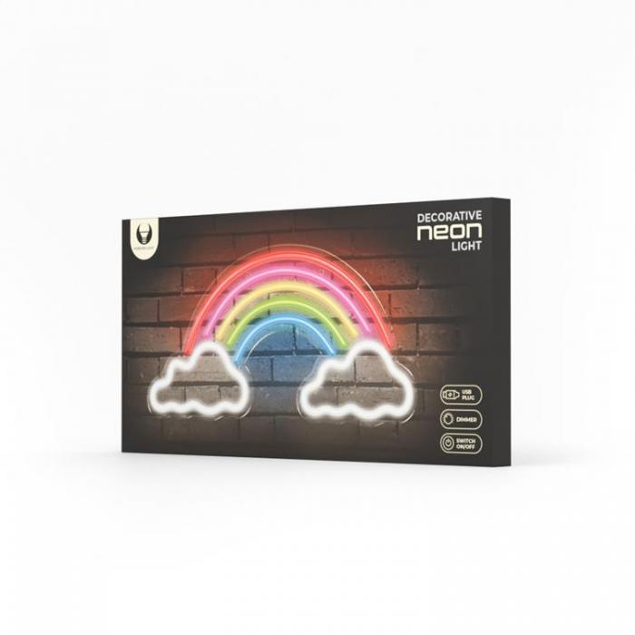 Forever Light - Forever Light LED Neon PLEXI RAINBOW ON CLOUDS - Flerfrgad