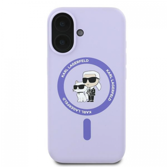 KARL LAGERFELD - KARL LAGERFELD iPhone 16 Plus Mobilskal Magsafe Silikon Heads Ring