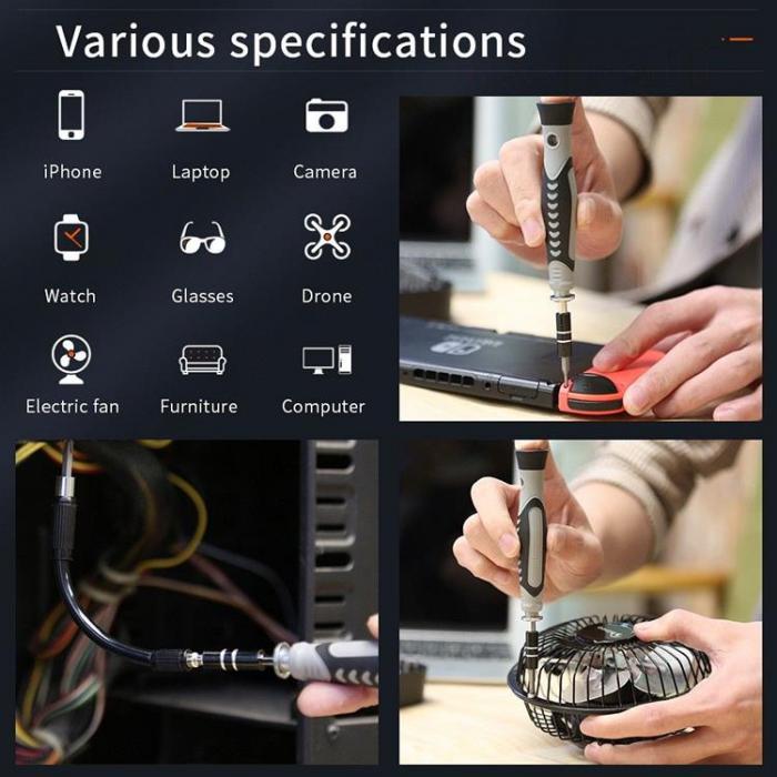 UF-TOOLS - UF-TOOLS - 130 i 1 Precisionsskruvmejsel med utbytbara bits