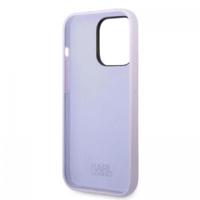 KARL LAGERFELD - Karl Lagerfeld iPhone 14 Pro Max Skal Silicone Ikonik - Lila