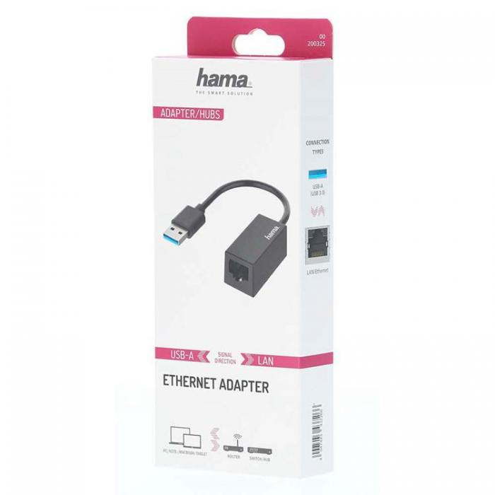 Hama - HAMA Adapter Ntverk USB 3.0 USB - LAN/Ethernet 10/100/1000