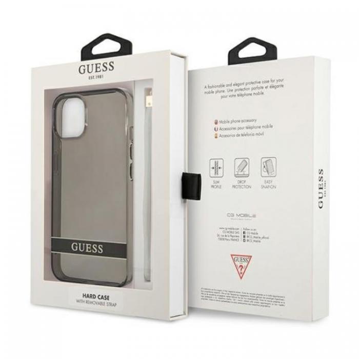 Guess - Guess iPhone 13 mini Skal Translucent Stap - Svart