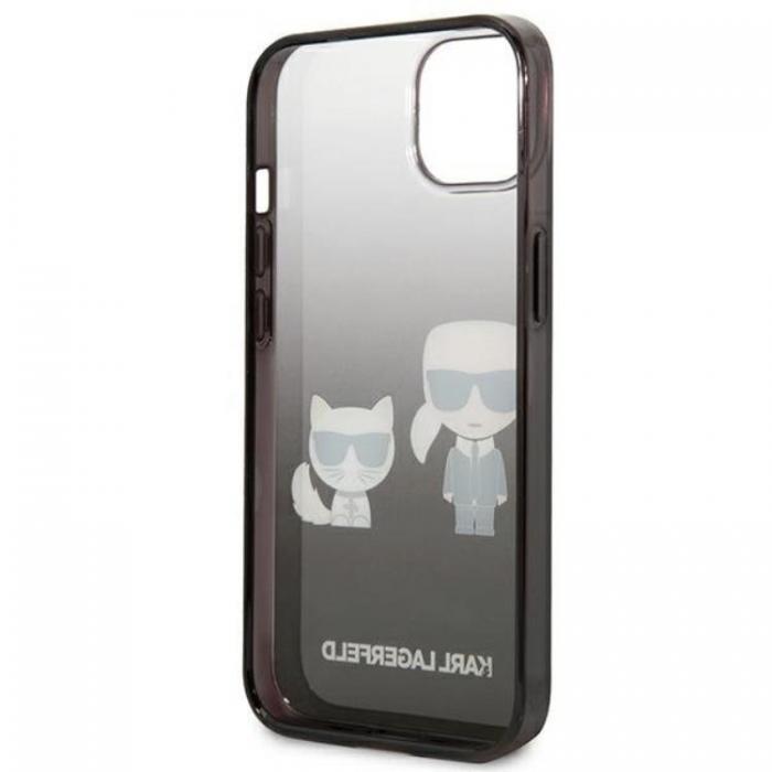 KARL LAGERFELD - Karl Lagerfeld iPhone 13 mini Skal Gradient Ikonik Karl & Choupette - Svart