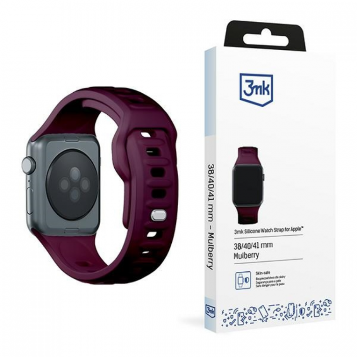 3MK - 3mk Apple Watch (38/40/41mm) Armband Silikon - Mrklila