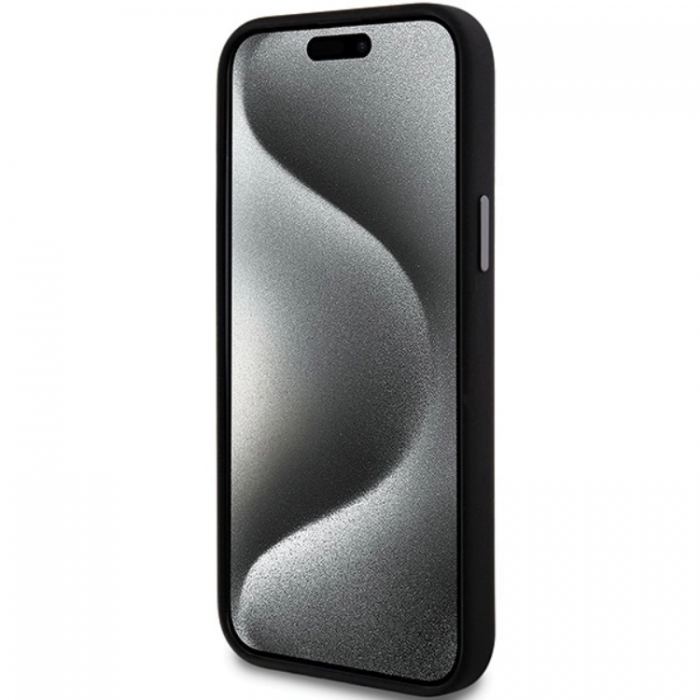 DKNY - DKNY iPhone 15/14/13 Mobilskal Liquid Silikon Metal Logo - Svart