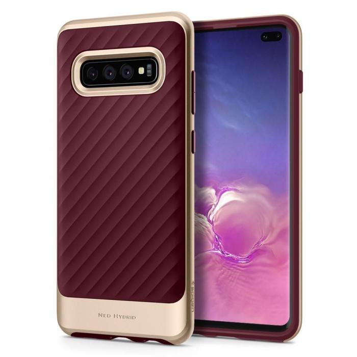 UTGATT5 - Spigen Neo Hybrid Galaxy S10 + Plus Burgundy