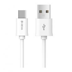 Devia - Devia USB Till USB-C Kabel 2m 2.1A Smart EC066 - Vit