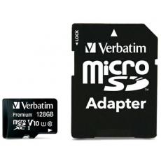 Verbatim - Verbatim Minneskort microSDXC 128GB V10 Med Adapter - Svart