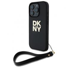 DKNY - DKNY iPhone 16 Pro Max Mobilskal Wrist Strap Stock Logo - Svart