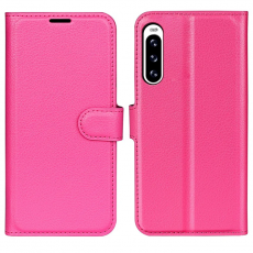 Taltech - Sony Xperia 10 V Plånboksfodral Textured - Rosa