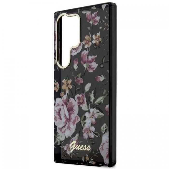 Guess - Guess Galaxy S23 Ultra Mobilskal Flower Collection - Svart