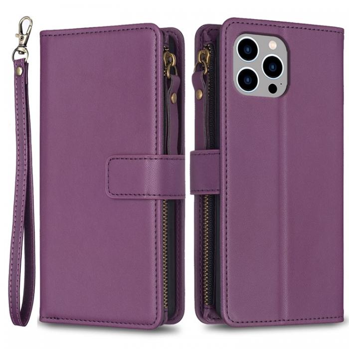 A-One Brand - iPhone 15 Pro Plnboksfodral Zipper Flip - Lavender