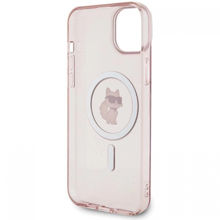 KARL LAGERFELD - KARL LAGERFELD iPhone 15 Plus Mobilskal Magsafe IML Choupette - Rosa