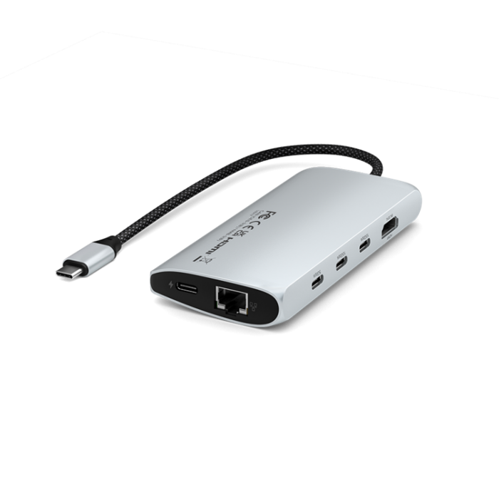 Satechi - Satechi USB-C Multiport HUB 8K med Ethernet V3 - Silver