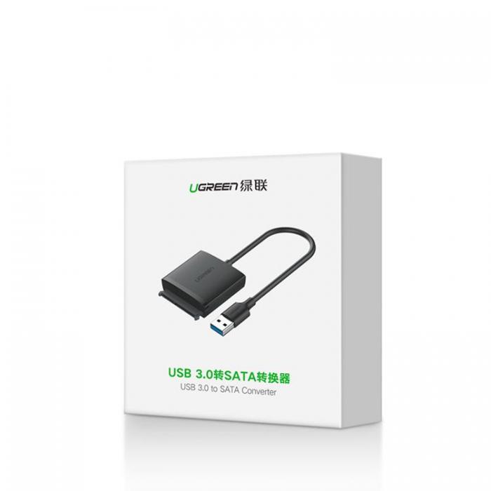 Ugreen - Ugreen USB 3.0 Adapter Fr 2.5''/3.5'' SATA Disk - Svart