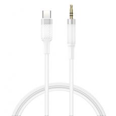 XO - XO Ljudkabel Jack 3.5 mm till USB-C 1m NB-R279B - Vit