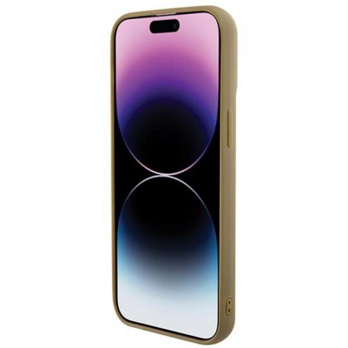 Guess - Guess iPhone 15 Pro Max Mobilskal Disco Metal Script - Guld