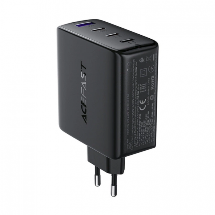 Acefast - Acefast Snabbladdare 100W A94 GaN2 USB-A/3x USB-C PD - Svart