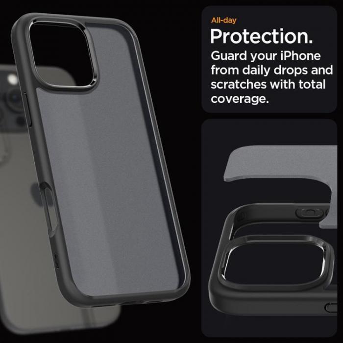 Spigen - Spigen iPhone 16 Pro Max Mobilskal Ultra Hybrid - Frost Svart