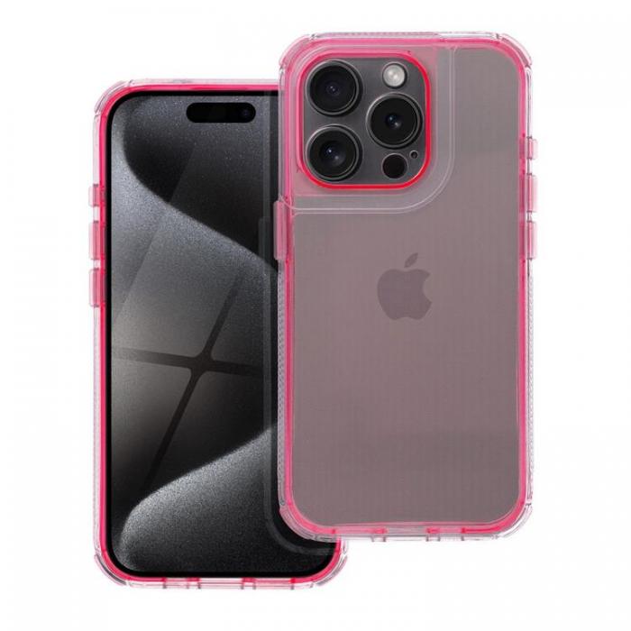 A-One Brand - iPhone 16 Pro Mobilskal Matrix Clear - Rosa