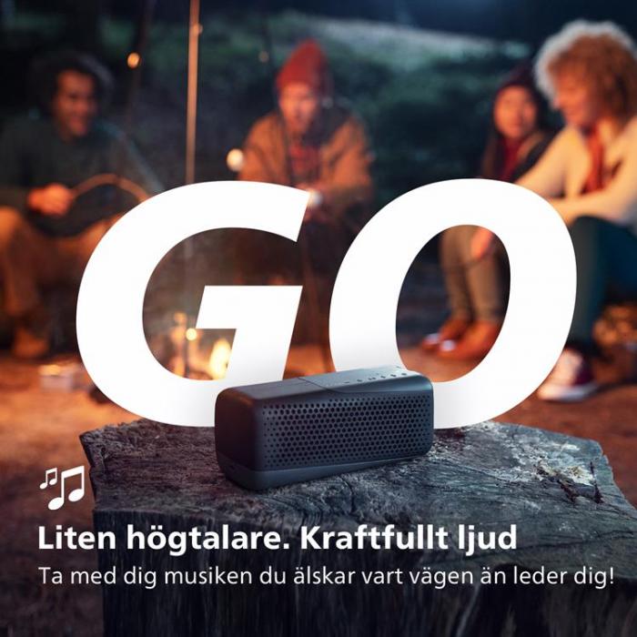 Philips - Philips GO Trdls Hgtalare TAS4807 - Svart