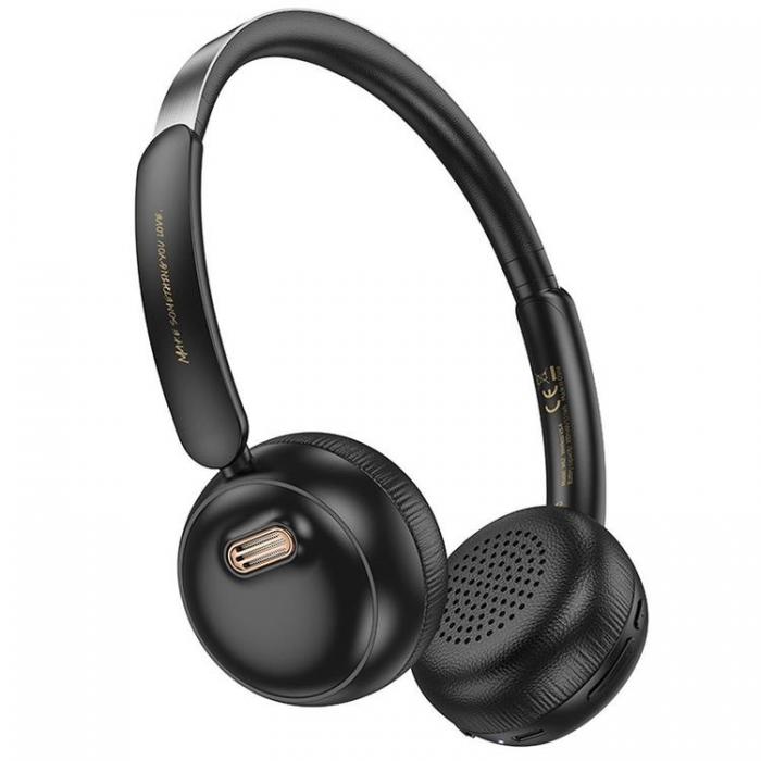 Hoco - Hoco On-Ear Hrlurar Trdlsa Bluetooth W62 - Svart