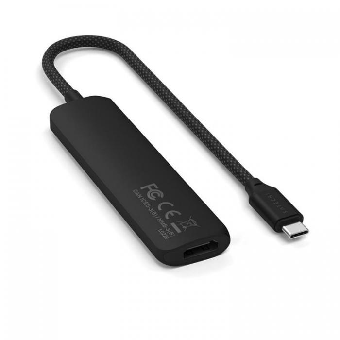 Satechi - Satechi 4-i-1 HUBB USB-C Slim Multiport Adapter 4K - Svart